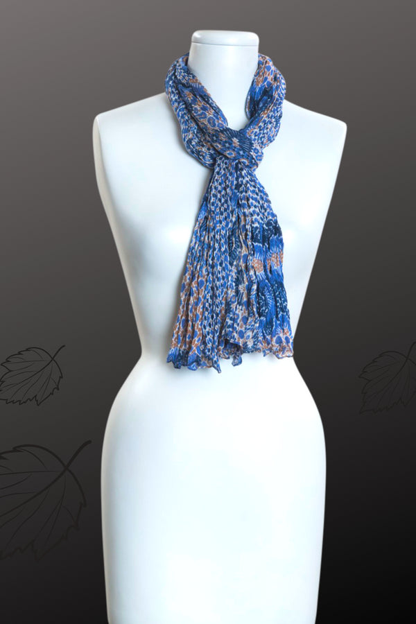 Decorative Border Print Scarf (SE-9821)